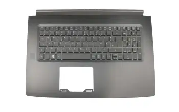 Tastatur inkl. Topcase DE (deutsch) schwarz/schwarz mit Backlight (GTX 1060) original f&uuml;r Acer Aspire 7 (A717-71G)