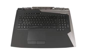 Tastatur inkl. Topcase DE (deutsch) schwarz/schwarz mit Backlight - mit Lautsprechern - original für Asus ROG G703VI