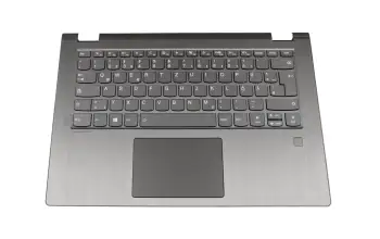 Tastatur inkl. Topcase DE (deutsch) grau/grau mit Backlight original f&uuml;r Lenovo Yoga 530-14IKB (81EK)
