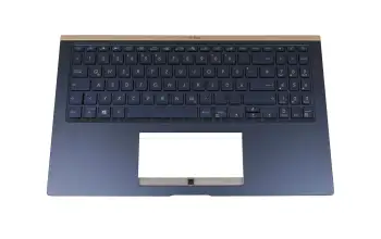 Tastatur inkl. Topcase DE (deutsch) blau/blau mit Backlight original f&uuml;r Asus ZenBook 15 UX533FAC