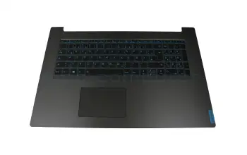 Tastatur inkl. Topcase DE (deutsch) schwarz/blau/silber mit Backlight original f&uuml;r Lenovo IdeaPad L340-17IRH (81LL)