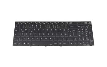 6-80-N1510-07A-1 Clevo Tastatur DE (deutsch) schwarz/weiß mit Backlight RGB (2fach verschraubt)
