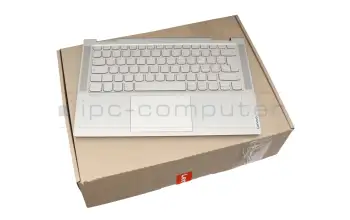 Tastatur inkl. Topcase DE (deutsch) silber/silber mit Backlight original f&uuml;r Lenovo Yoga C740-14IML (81TC)
