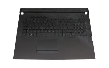 Tastatur inkl. Topcase DE (deutsch) schwarz/schwarz mit Backlight original f&uuml;r Asus ROG Strix SCAR 17 G732LXS
