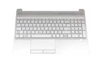 L52155-041 Original HP Tastatur inkl. Topcase DE (deutsch) silber/silber (Fingerprint)