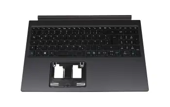 Tastatur inkl. Topcase DE (deutsch) schwarz/schwarz mit Backlight original f&uuml;r Acer Aspire 7 (A715-42G)