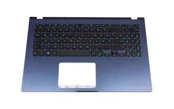 Tastatur inkl. Topcase DE (deutsch) schwarz/blau mit Backlight original f&uuml;r Asus ExpertBook P1 P1501DA