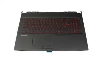 957-17E51E-C02 MSI Tastatur inkl. Topcase DE (deutsch) schwarz/schwarz mit Backlight