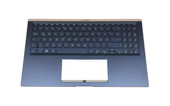Tastatur inkl. Topcase DE (deutsch) blau/blau mit Backlight original f&uuml;r Asus ZenBook 15 UX533FAC
