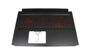 Tastatur inkl. Topcase DE (deutsch) schwarz/rot/schwarz mit Backlight original f&uuml;r Acer Nitro 5 (AN517-53)