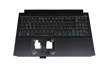 Tastatur inkl. Topcase DE (deutsch) schwarz/wei&szlig;/schwarz mit Backlight (Anschlusskabel 29mm) original f&uuml;r Acer Predator Helios 300 (PH315-53)