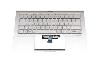 90NB0PD6-R31GE0 Original Asus Tastatur inkl. Topcase DE (deutsch) wei&szlig;/silber mit Backlight