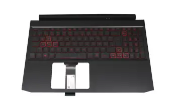 Tastatur inkl. Topcase DE (deutsch) schwarz/rot/schwarz mit Backlight (Geforce1650) original f&uuml;r Acer Nitro 5 (AN515-44)