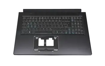 Tastatur inkl. Topcase DE (deutsch) schwarz/schwarz mit Backlight original f&uuml;r Acer Predator Helios 300 (PH317-55)
