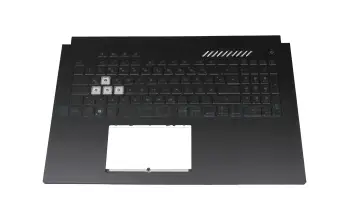 Tastatur inkl. Topcase DE (deutsch) schwarz/transparent/schwarz mit Backlight original f&uuml;r Asus TUF Gaming A17 FA707RM