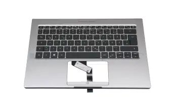 Tastatur inkl. Topcase DE (deutsch) silber/silber mit Backlight original f&uuml;r Acer RS (AP714-51GT)