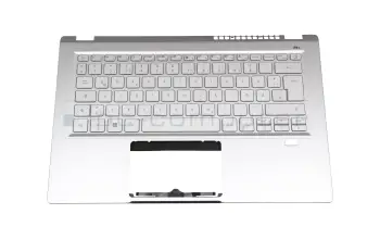 6B.AB1N2.014 Original Acer Tastatur inkl. Topcase DE (deutsch) silber/silber mit Backlight