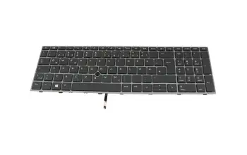 Tastatur DE (deutsch) dunkelgrau mit Backlight und Mouse-Stick f&uuml;r HP ProBook 640 G8