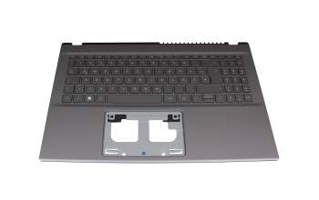 Tastatur inkl. Topcase DE (deutsch) grau/grau mit Backlight original für Acer Aspire 5 (A515-57)
