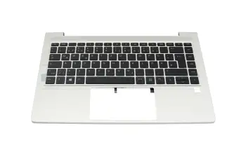 Tastatur inkl. Topcase DE (deutsch) schwarz/silber mit Backlight f&uuml;r HP ProBook 440 G8