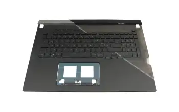 Tastatur inkl. Topcase DE (deutsch) schwarz/schwarz/transparent/grau mit Backlight original f&uuml;r Asus ROG Strix Scar 17 G733ZM
