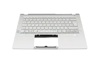 6B.AB1N2.015 Original Acer Tastatur inkl. Topcase CH (schweiz) silber/silber mit Backlight