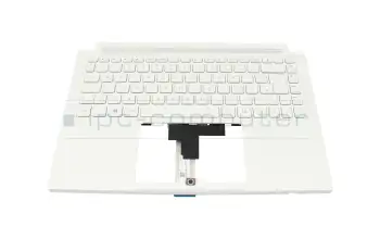 Tastatur inkl. Topcase DE (deutsch) wei&szlig;/wei&szlig; mit Backlight (mit Stiftfach) original f&uuml;r Acer ConceptD 3 (CC314-72)