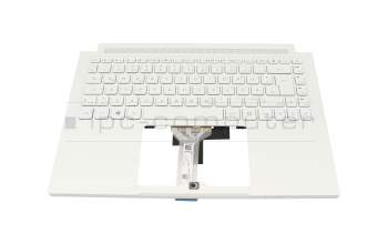 6B.C5SN7.011 Original Acer Tastatur inkl. Topcase DE (deutsch) weiß/weiß mit Backlight (ohne Stiftfach)