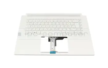 Tastatur inkl. Topcase DE (deutsch) wei&szlig;/wei&szlig; mit Backlight original f&uuml;r Acer ConceptD 3 Ezel (CC315-72G)