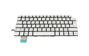 Tastatur DE (deutsch) silber mit Backlight original f&uuml;r Dell Inspiron 14 (7400)