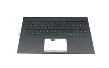 Tastatur inkl. Topcase DE (deutsch) anthrazit/grau mit Backlight original f&uuml;r Asus ZenBook Pro 15 UM535QE