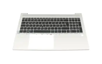 M35816-041 Original HP Tastatur inkl. Topcase DE (deutsch) schwarz/silber mit Backlight und Mouse-Stick