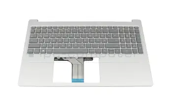 Tastatur inkl. Topcase DE (deutsch) grau/silber original f&uuml;r HP Pavilion 15-fc0000
