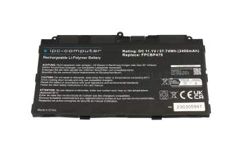 IPC-Computer Akku 37,74Wh kompatibel für Fujitsu Stylistic Q7311