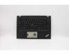 Lenovo Mechanische Baugruppe, Gehäuseoberseite, Deutsch, Tastatur ohne Hintergrundbeleuchtung, Fingerabdruckleser, Schwarz, Silber für Lenovo ThinkPad T490 (20N2/20N3)
