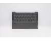 Lenovo Gehäuseoberseite C81YM, Aluminium, Schwarz, mit Fingerabdruckleser, Tastatur beleuchtet (NORDI-Layout) für Lenovo IdeaPad 5-14ARE05 (81YM)