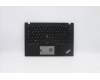 Lenovo Mechanische Baugruppe Gehäuseoberseite mit Tastatur Deutsch UK (Lateinisch), Schwarz, mit Fingerabdruckleser für Lenovo ThinkPad T14s (20T1/20T0)