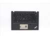 Lenovo Mechanische Baugruppe Gehäuseoberseite mit beleuchteter Tastatur Griechisch US (SNX), Schwarz, mit Fingerabdruckleser für Lenovo ThinkPad T14s (20T1/20T0)