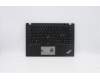 Lenovo Mechanische Baugruppe Gehäuseoberseite, beleuchtete Tastatur, Nordisch, UK-Layout (LTN) Schwarz mit Fingerabdruckleser für Lenovo ThinkPad T14s Gen 1 (20UH/20UJ)
