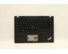 Lenovo Mechanische Baugruppe Gehäuseoberseite, beleuchtete Tastatur, Ukrainisch, UK-Layout (SRX) Schwarz mit Fingerabdruckleser für Lenovo ThinkPad T14s Gen 1 (20UH/20UJ)
