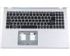 Acer Obere Abdeckung, silber, mit Tastatur US-International für Acer Aspire 1 (A115-32)