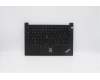 Lenovo Mechanische Baugruppe FRU Hintergrundbeleuchtete Tastatur Gehäuseoberseite mit Pointing Stick mit Fingerabdruck Schwarz Vereinigtes Königreich Tschechisch-Slowakisch für Lenovo ThinkPad E14 Gen 2 (20T7)