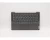 Lenovo Gehäuseoberseite C81YM, Aluminium, Schwarz, mit Fingerabdrucksensor, ohne Tastaturbeleuchtung (Spanisch) für Lenovo IdeaPad 5-14ARE05 (81YM)