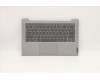 Lenovo Gehäuseoberseite C81YM Kunststoff Silber ohne Fingerabdrucksensor, ohne Hintergrundbeleuchtete Tastatur, Belgisch für Lenovo IdeaPad 5-14ARE05 (81YM)