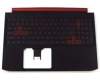 Acer Obere Abdeckung Schwarz mit schweizer (deutsch) Tastatur mit Hintergrundbeleuchtung für Acer Nitro 5 (AN515-43)