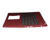 0KN1-232GE22 Original Pega Tastatur inkl. Topcase DE (deutsch) schwarz/rot mit Backlight