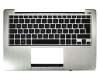 Tastatur inkl. Topcase GR (griechisch) schwarz/silber original für Asus VivoBook X202E