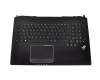 Tastatur inkl. Topcase DE (deutsch) schwarz/schwarz mit Backlight original für Asus ROG G750JS