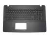 Tastatur (DE) schwarz/schwarz - ohne Touchpad für Asus F751MA