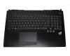 Tastatur inkl. Topcase schwarz/schwarz mit Backlight original für Asus ROG G750JS